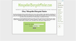 Desktop Screenshot of misspelledbargainfinder.com