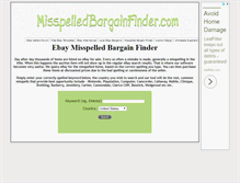 Tablet Screenshot of misspelledbargainfinder.com